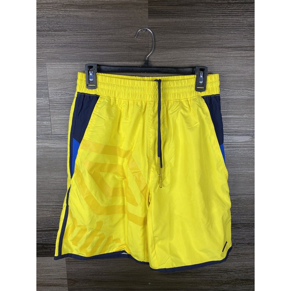 Umbro‎ Men's Check Shorts Athletic Yellow Size Small